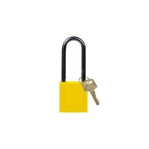 Kompaktowa kłódka Lockout-Tagout BRADY, ze aluminiowym kabłąkiem 50mm, żółta