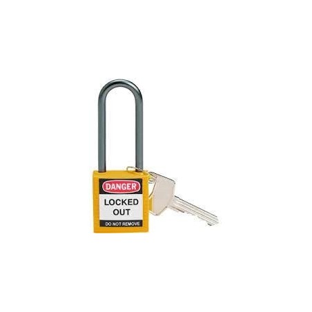 Kompaktowa kłódka Lockout-Tagout BRADY, ze aluminiowym kabłąkiem 50mm, żółta