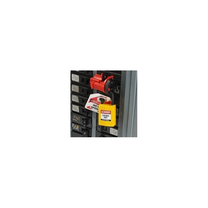 Kompaktowa kłódka Lockout-Tagout BRADY, ze aluminiowym kabłąkiem 50mm, żółta