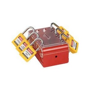 Kompaktowa kłódka Lockout-Tagout BRADY, ze aluminiowym kabłąkiem 50mm, żółta