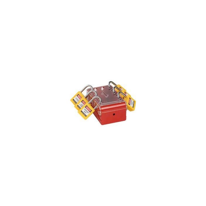 Kompaktowa kłódka Lockout-Tagout BRADY, ze aluminiowym kabłąkiem 50mm, żółta