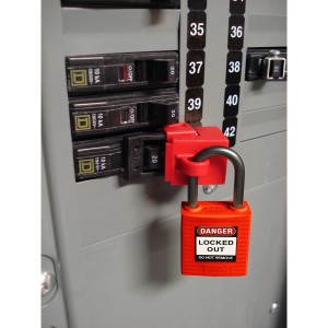 Kompaktowa kłódka Lockout-Tagout BRADY, ze aluminiowym kabłąkiem 50mm, żółta