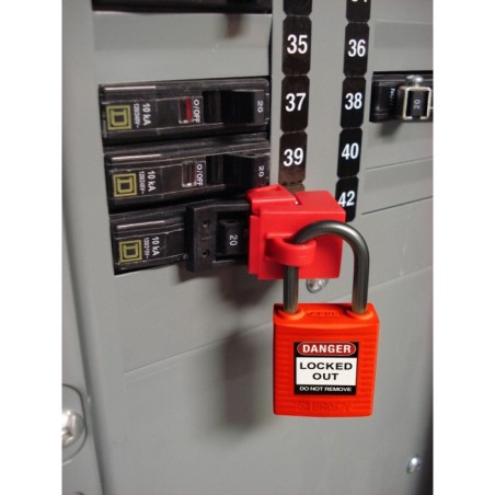 Kompaktowa kłódka Lockout-Tagout BRADY, ze aluminiowym kabłąkiem 50mm, żółta