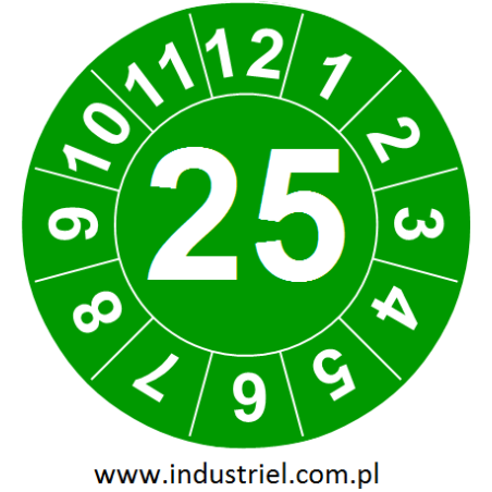 Etykiety inspekcyjne Industriel EI1-20-25