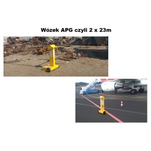 Wózek AGP - Airport Passenger Guidance 2 x 23m zewnętrznej taśmy antystatycznej