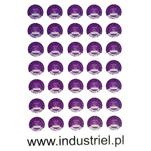 Naklejki testowe DGUV,  TYP-5, Geprüft nach DGUV Vorschrift 3, Nächster Prüftermin, okrągłe Ø 20mm, na lata 24/29 - 35 szt.