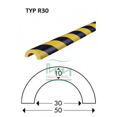 Odbojnik elastyczny profil ochronny Typ R30 1mb