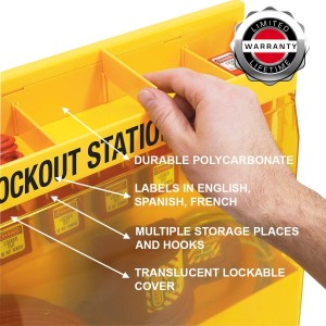 Masterlock S1850 - Stacja LOTO, zamykana tablica Lockout/Tagout,  na sprzęt LOTO (pusta stacja)
