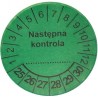 Naklejki przeglądowe, TYP-6, "Następna kontrola", okrągłe Ø 30mm, na lata 25-30 - 20szt.