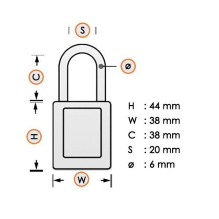 Kłódka Lockout Masterlock 410 ze stalowym kabłąkiem 38mm