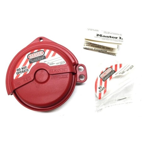 Masterlock 480 Blokada Lockout zasuw i zaworów z pokrętłem o średnicy 25mm-76mm
