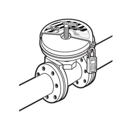 Masterlock 480 Blokada Lockout zasuw i zaworów z pokrętłem o średnicy 25mm-76mm