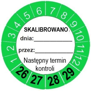 Etykiety inspekcyjne, naklejki przeglądowe, EI5-20-P-19/22