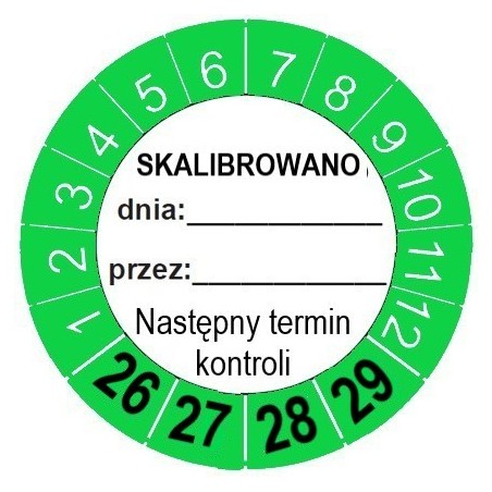 Etykiety inspekcyjne, naklejki przeglądowe, EI5-20-P-19/22