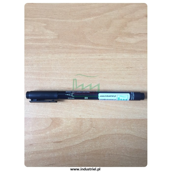 Pisak do etykiet, czarny marker permanentny 0,6mm