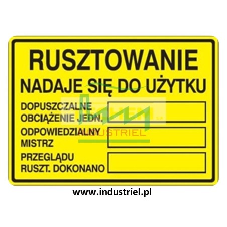 INSTRUKCJA BHP przy montażu i demontażu rusztowań budowlanych