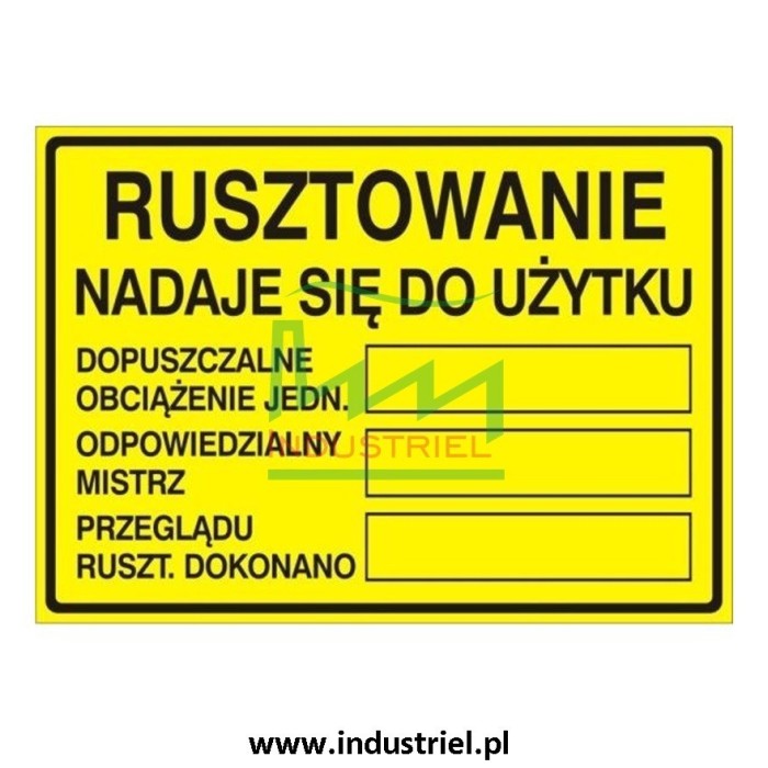 INSTRUKCJA BHP przy montażu i demontażu rusztowań budowlanych