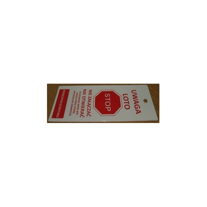Przywieszka Tagout z kieszonką mała 70x150mm