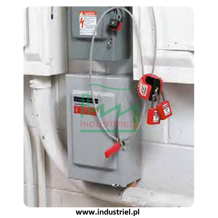 Regulowana blokada linkowa Lockout/Tagout z linką stalową 1,8m Masterlock S806
