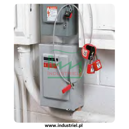 Regulowana blokada linkowa Lockout/Tagout z linką stalową 1,8m Masterlock S806