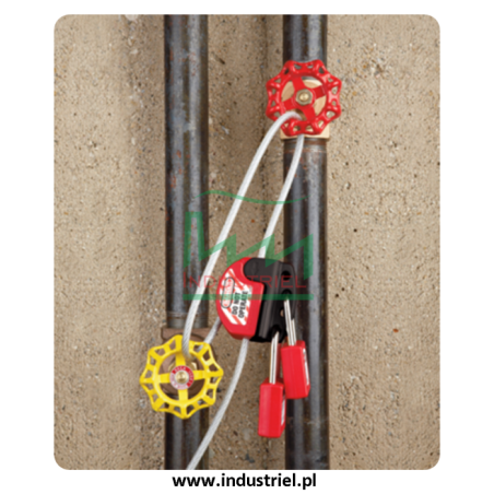 Regulowana blokada linkowa Lockout/Tagout z linką stalową 1,8m Masterlock S806