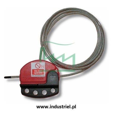 Regulowana blokada linkowa Lockout/Tagout z linką stalową 1,8m Masterlock S806