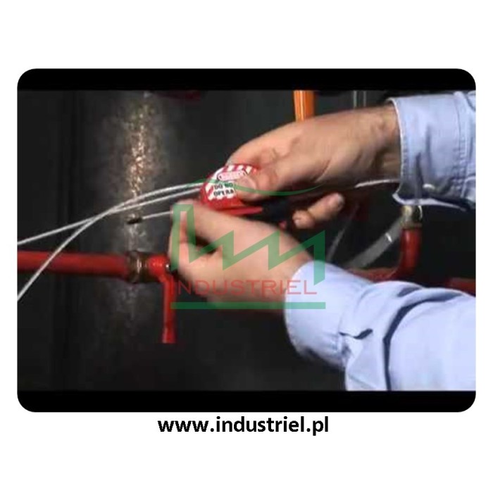 Regulowana blokada linkowa Lockout/Tagout z linką stalową 1,8m Masterlock S806