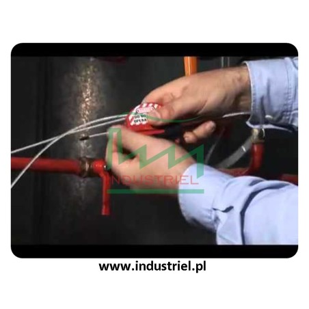 Regulowana blokada linkowa Lockout/Tagout z linką stalową 1,8m Masterlock S806