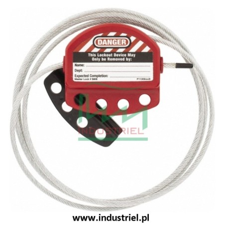 Regulowana blokada linkowa Lockout/Tagout z linką stalową 1,8m Masterlock S806