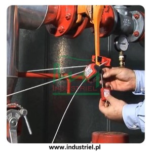 Regulowana blokada linkowa Lockout/Tagout z linką stalową 1,8m Masterlock S806