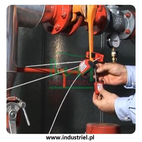 Regulowana blokada linkowa Lockout/Tagout z linką stalową 1,8m Masterlock S806