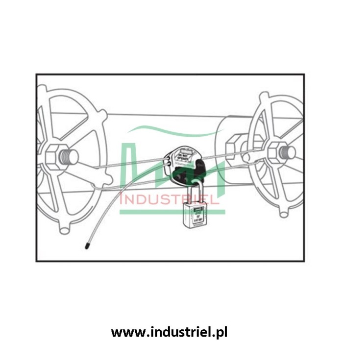 Regulowana blokada linkowa Lockout/Tagout z linką stalową 1,8m Masterlock S806