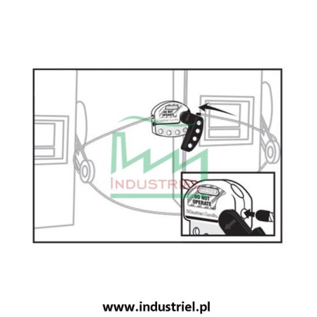 Regulowana blokada linkowa Lockout/Tagout z linką stalową 1,8m Masterlock S806