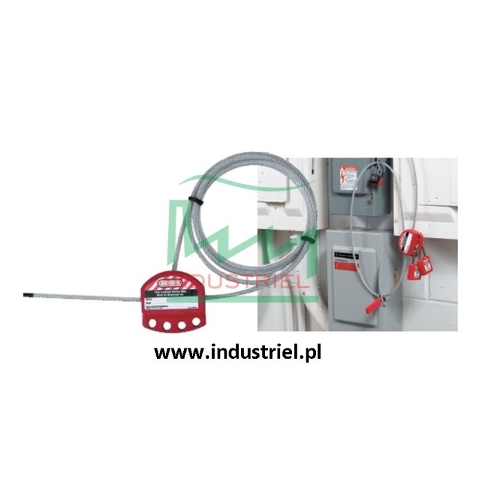 Regulowana blokada linkowa Lockout/Tagout z linką stalową 1,8m Masterlock S806
