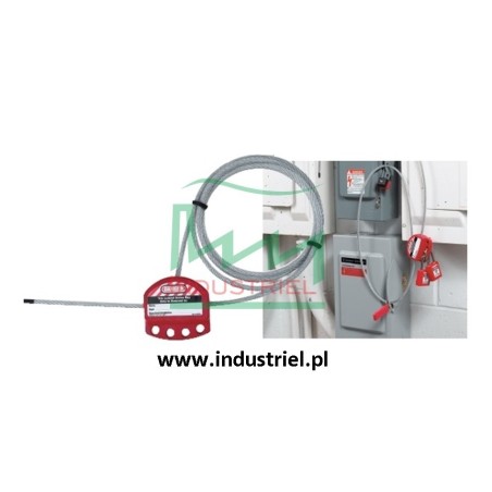 Regulowana blokada linkowa Lockout/Tagout z linką stalową 1,8m Masterlock S806