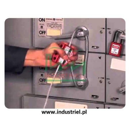 Regulowana blokada linkowa Lockout/Tagout z linką stalową 1,8m Masterlock S806