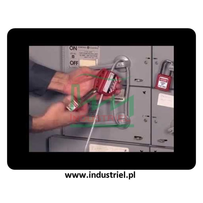 Regulowana blokada linkowa Lockout/Tagout z linką stalową 1,8m Masterlock S806