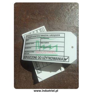 Zawieszka kontroli urządzeń "DOPUSZCZONE DO UŻYTKOWANIA"