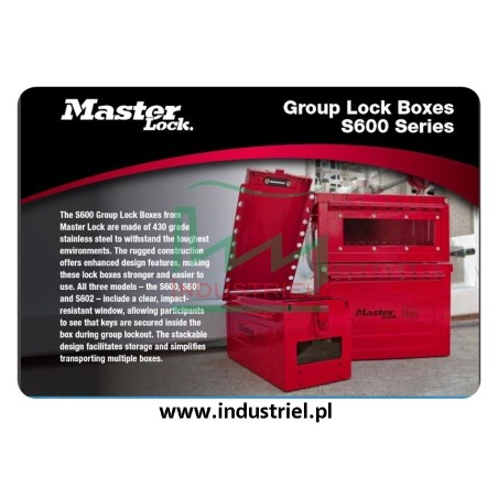 Skrzynka blokowania grupowego Lock-box Masterlock, z okienkiem