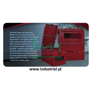 Skrzynka blokowania grupowego Lock-box Masterlock, z okienkiem
