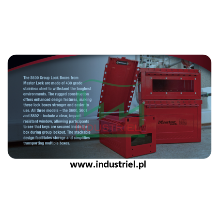 Skrzynka blokowania grupowego Lock-box Masterlock, z okienkiem