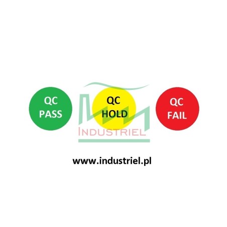 Etykiety kontroli jakości Ø10mm zielone QC PASS 315szt.