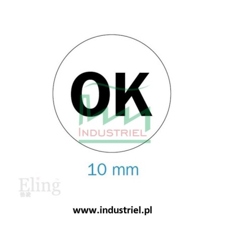 Etykiety kontroli jakości Ø10mm zielone QC PASS 315szt.