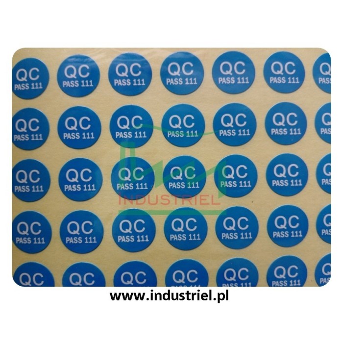 Etykiety kontroli jakości Ø10mm zielone QC PASS 315szt.