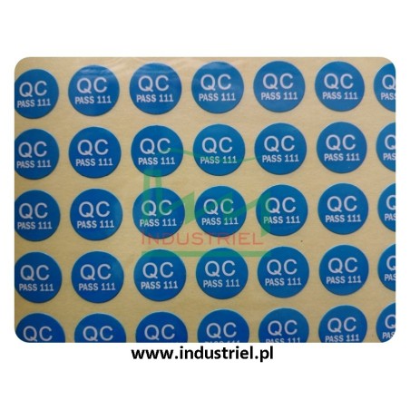 Etykiety kontroli jakości Ø10mm zielone QC PASS 315szt.
