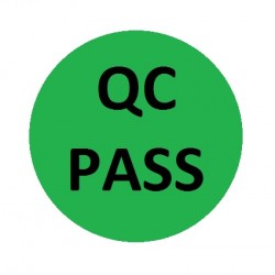 Etykiety kontroli jakości Ø10mm zielone QC PASS 315szt.