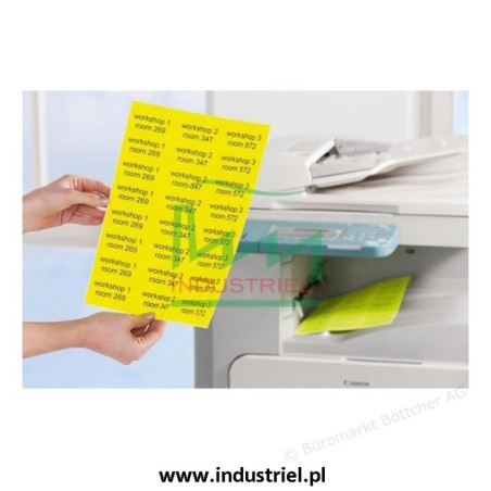 Etykiety kontroli jakości 99x38mm, żółte, neonowe, 14szt.