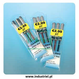 Etykiety kontroli jakości 99x38mm, żółte, neonowe, 14szt.