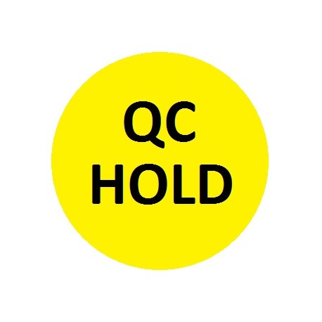 Etykiety kontroli jakości Ø10mm okrągłe żółte QC HOLD 315szt.