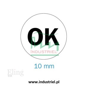 Etykiety kontroli jakości Ø10mm czerwone QC FAIL 315szt.